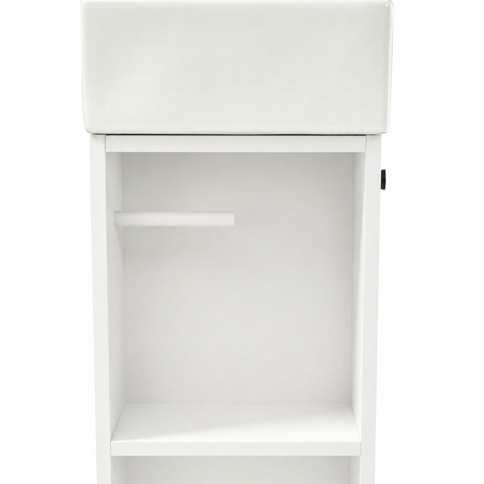 Bathroom Vanity With Sink, Freestanding Wood Grain Cabinet With Storage