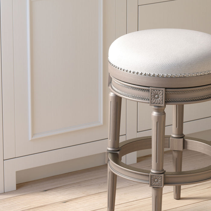 Rustic Elegance Backless Swivel Stool