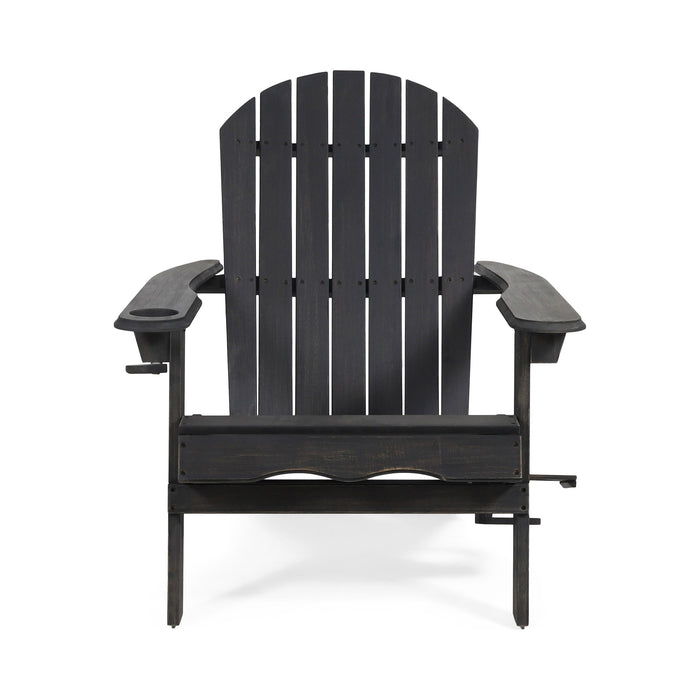 Zenithia - Outdoor Foldable Adirondack Chair With 2 Cup Holders