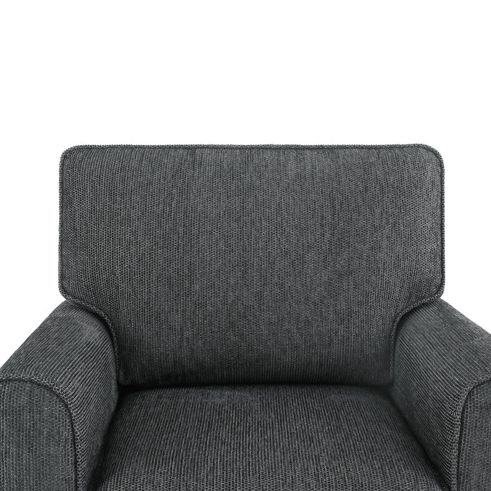360° Swivel Accent Barrel Armchair With Side Pockets, Compact Design