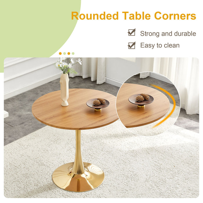 Round Dining Table With Thickened Top For Kitchen