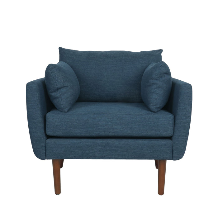 Luminate - Upholstered Fabric Club Chair With Tapered Legs And 2 Accent Pillows