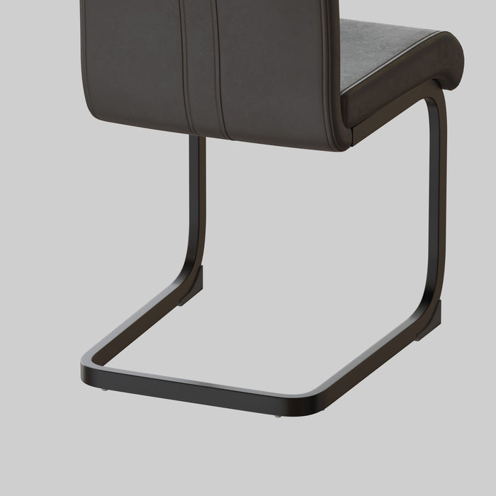 Modern Dining Chairs With High Back Upholstered Design Metal Legs