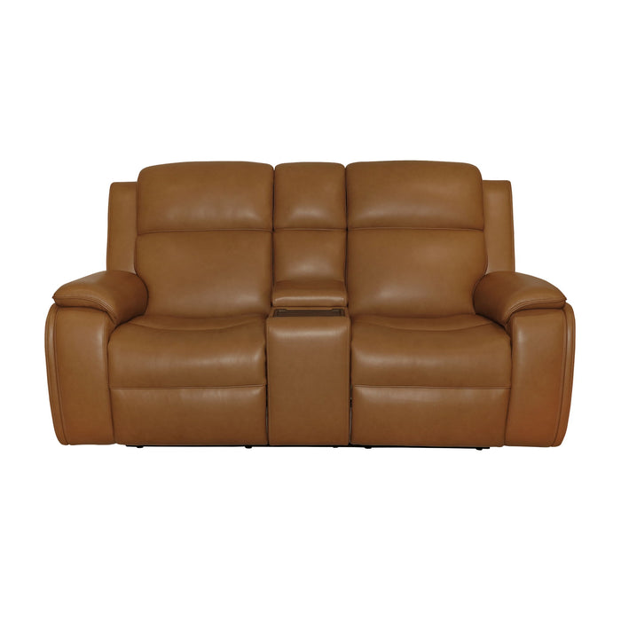 Ziggy - Power Reclining Loveseat With Console, Power Headrest, Lumbar, Heat & Massage