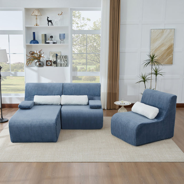 Oversized Sectional Sofa, Living Room Seating With Modular Design