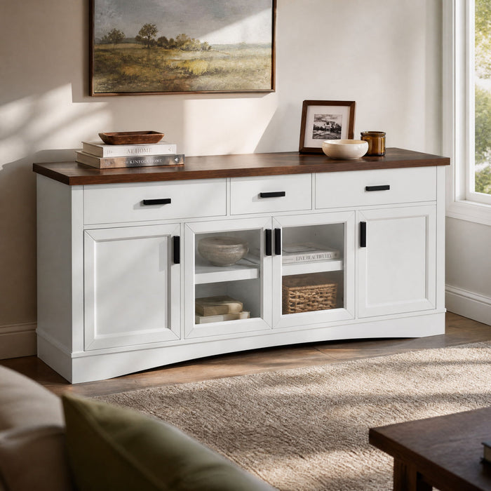 Modern TV Console & Adjustable Shelves