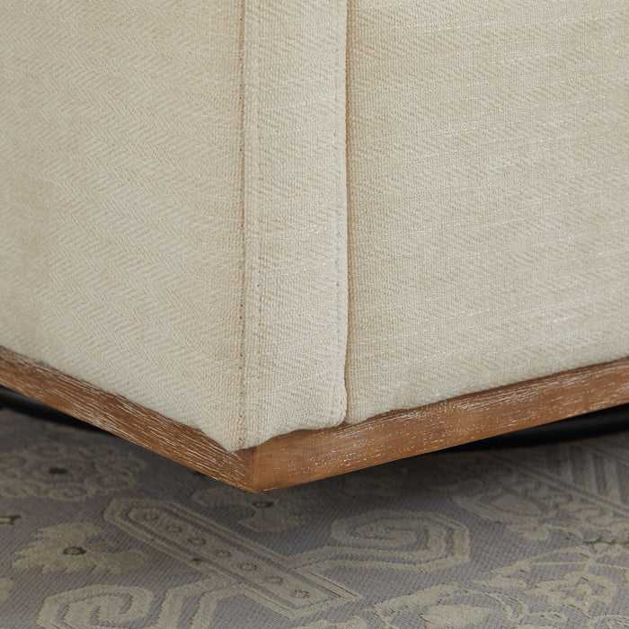 Square Upholstered Swivel Accent Chair