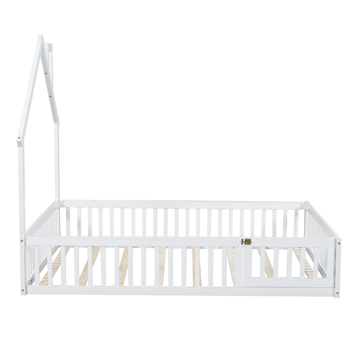 House Platform Bed With Guardrail