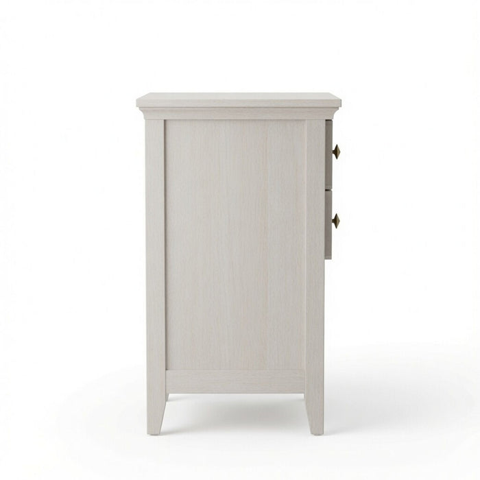 Nightstands With 2 Drawers, Bedside Tables For Small Spaces (Set of 2) - White