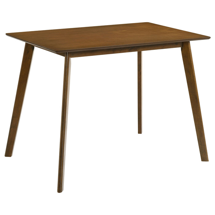 Aston - 5 Piece Counter Height Dining Set With Bent Backs And Upholstered Seats - Walnut