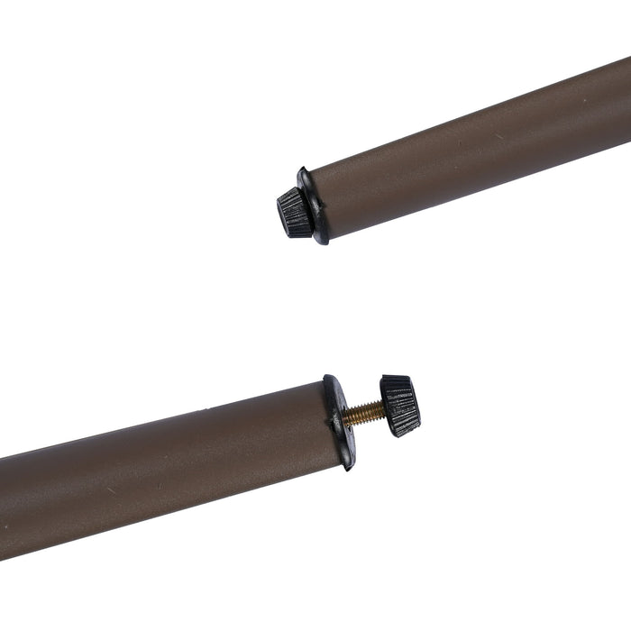 4 Piece Outdoor Patio Furniture Set, Metal Chairs With Woven Rope U Shaped Backrest