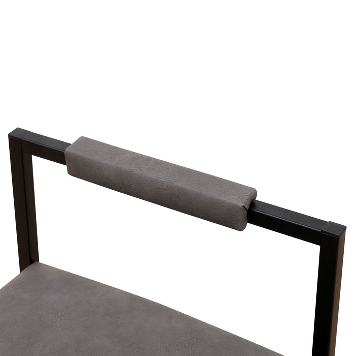 Elegant Bar Stool Set With Backrest And Footrest, Counter Height (Set of 2)