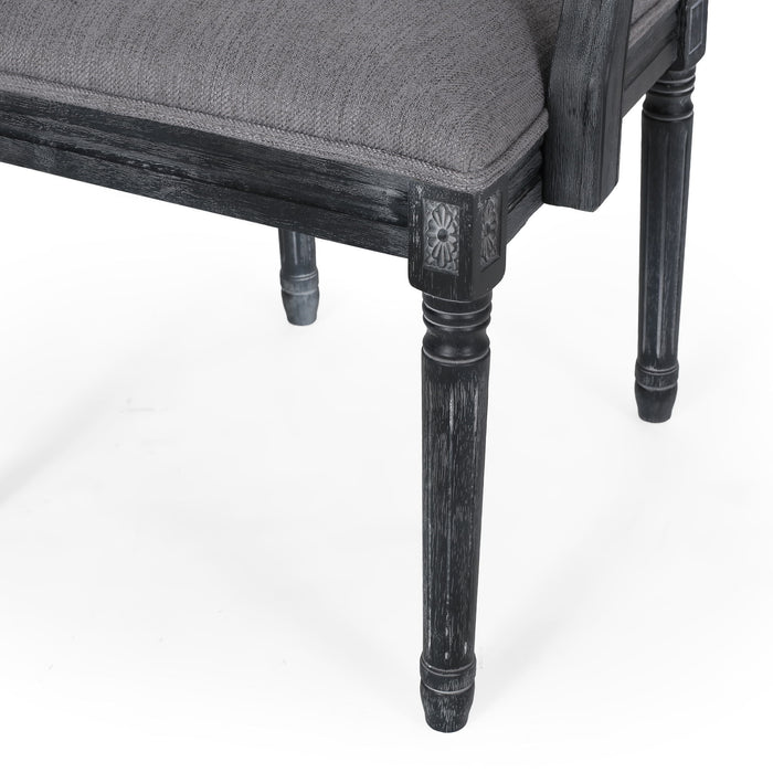 Elegant French Country Style Dining Chair With Cane Backrest