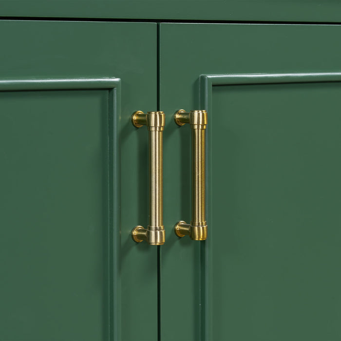Bathroom Vanity With Sink, 1 Divided Drawer And 2 Soft Close Doors With Double Shelf