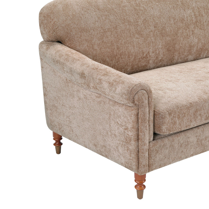 Loveseat Sofa, 2 Seater Couch With Rolled Arms