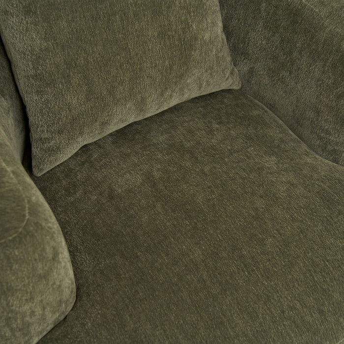 Clubchair, Bucket Chair, Decorative Sofa With Pillow, For Living Roon - Olive Green