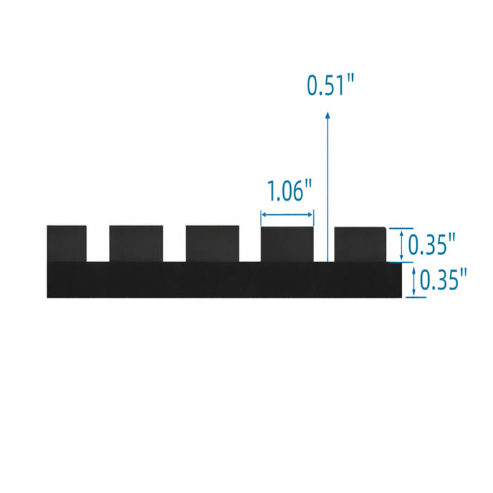 Acoustic Panels With Strip Design, Sound Absorbing Wall & Ceiling Panels (Set of 4) - Matt Black