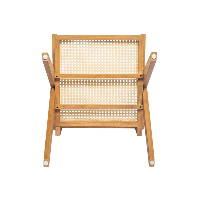 Chandigarh Arm Dining Chair With Natural Cane Design (Set of 2)