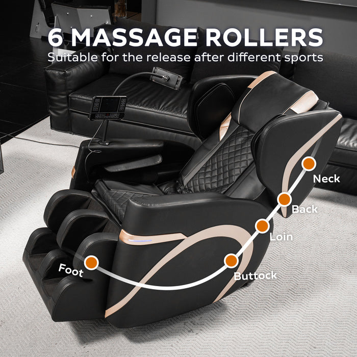 Massage Chair Recliner With Zero Gravity & Full Body Air Pressure - Black