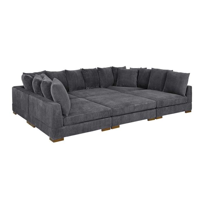 Large Seating Modular Sleeper Sectional - Dark Gray