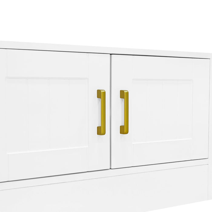 Wall Unit Entertainment Center With Bookshelves For TVs Up To 80"