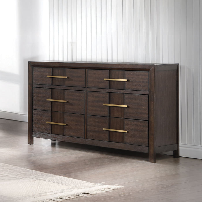 Kenzo - 6 Drawer Dresser - Walnut