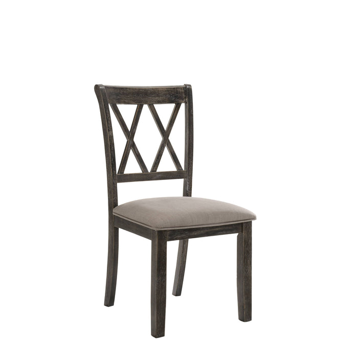 Claudia II - Weathered 7 Pieces Dining Room Set - Gray