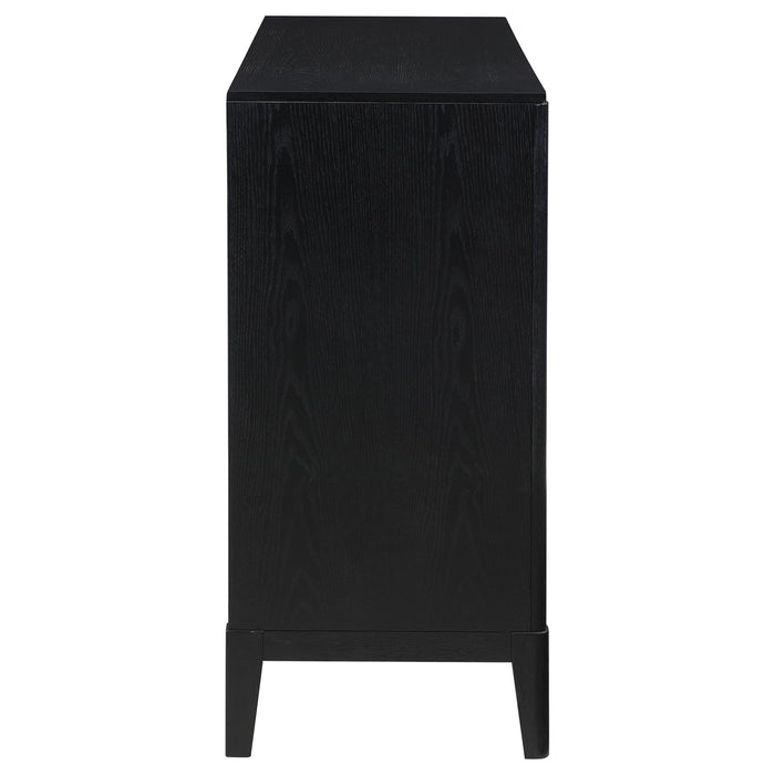 Mason - 8 Drawer Dresser With Fluted Design - Black