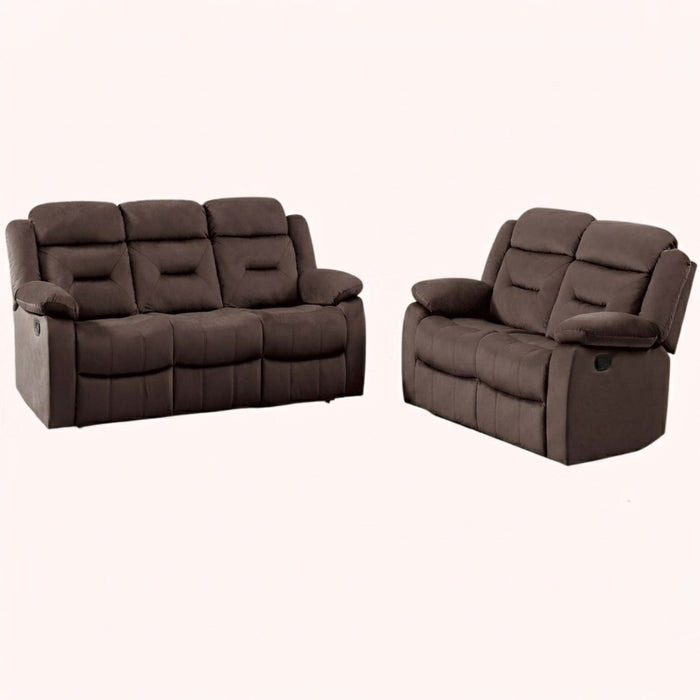 Contemporary Living Room Set With Pillow Arms And Headrest Support