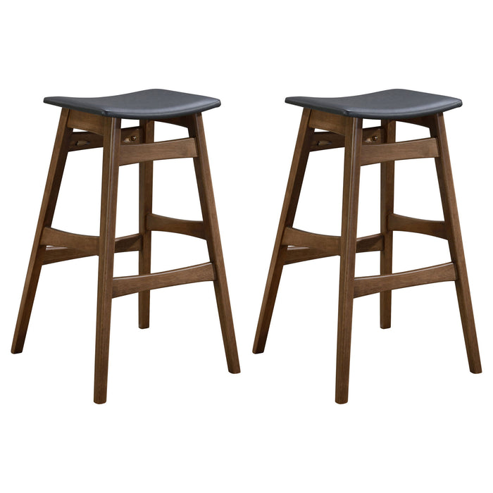Bar Height Stool (Set of 2) - Gray / Brown