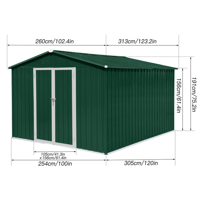 10' x 8' Garden Sheds Outdoor Storage Sheds