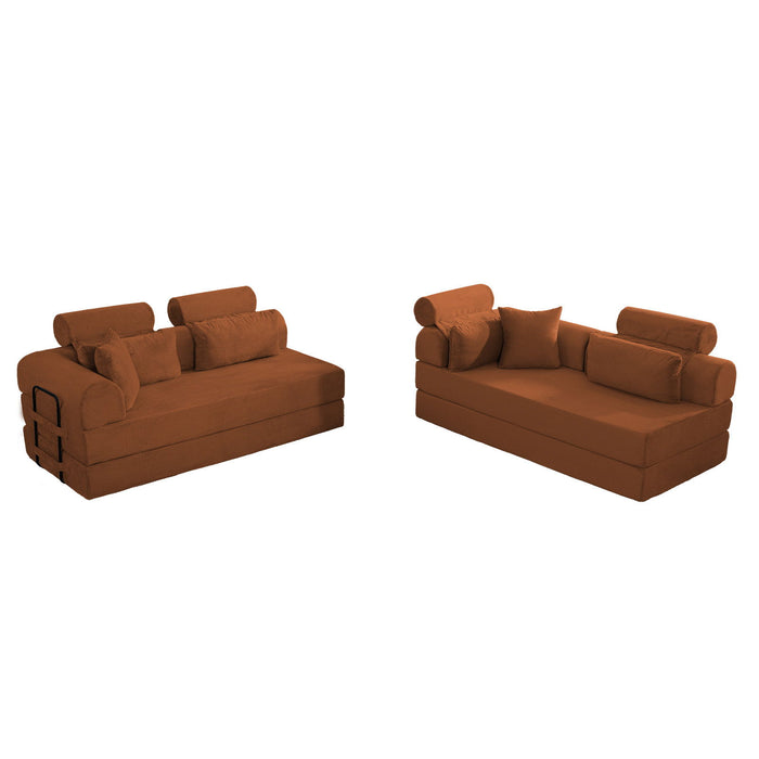 Modern L-Shape Modular Sectional Sofa, Compressed Design