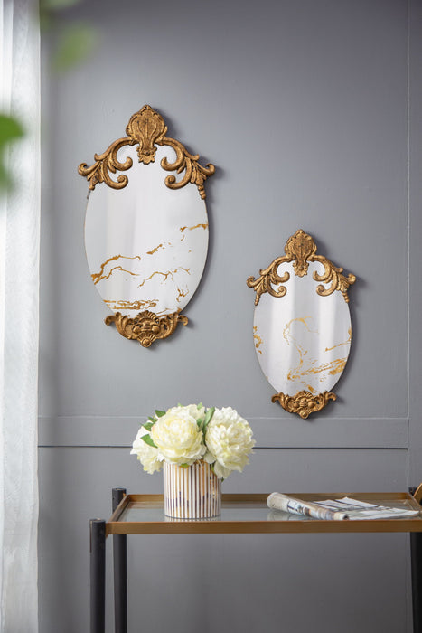Decorative Oval Wall Mirror, Accent Mirror For Living Room, Entryway, Bedroom
