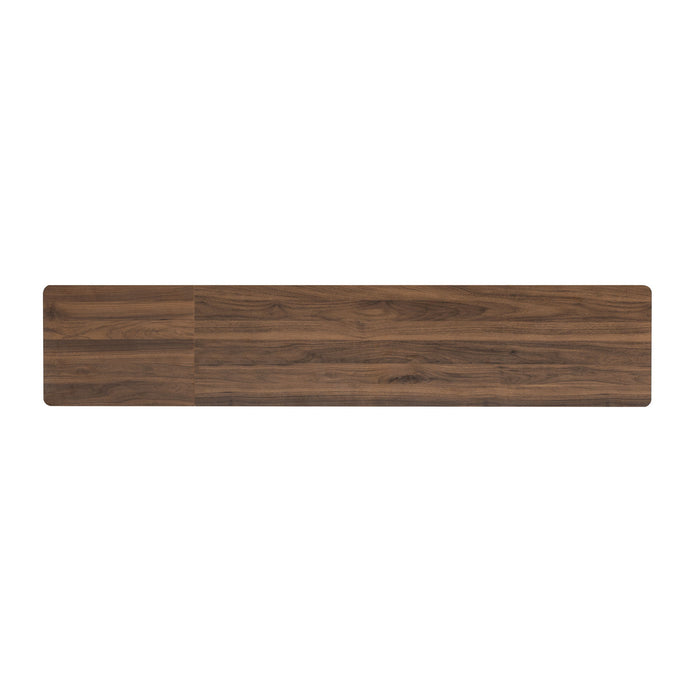 78" TV Stand For 85" TVs With Soft Close Doors, Open Shelf - Walnut