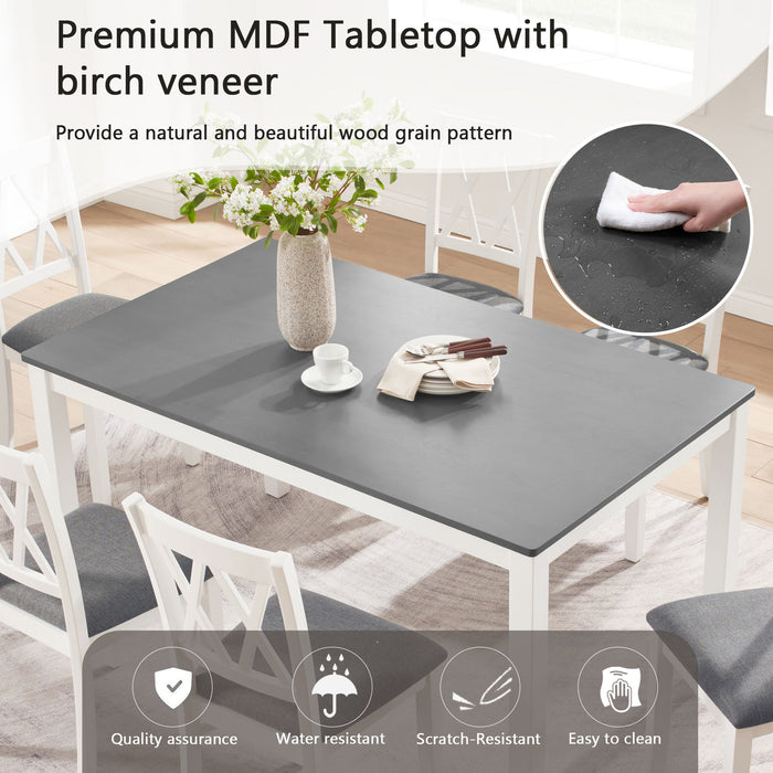 Modern Dining Set With Upholstered Chairs