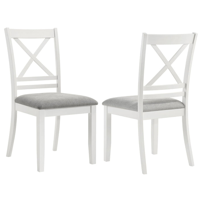 Evanston - Cross Back Dining Side Chair (Set of 2) - White