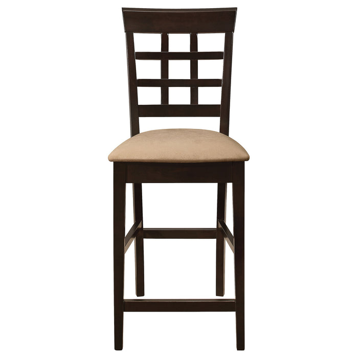 Upholstered Counter Height Stools (Set of 2) - Brown / Beige