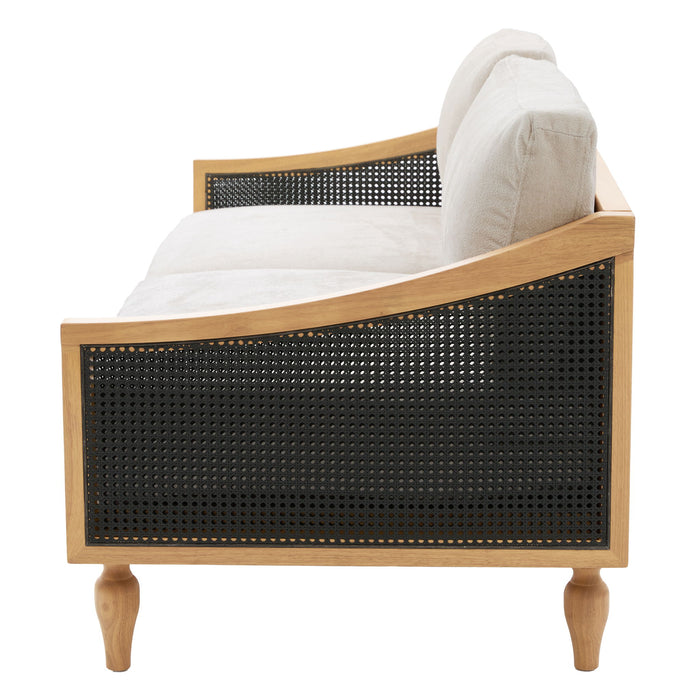 Loveseat Sofa With Armrests - Black