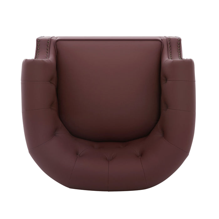 360° Swivel Accent Chair With Curved Back