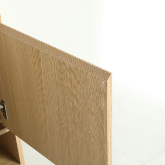 Modern Bathroom Vanity Combo With Single Resin Sink And Storage Cabinet