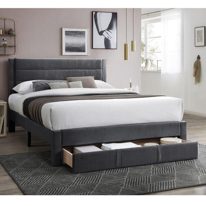 Contemporary Bed With Storage Drawer