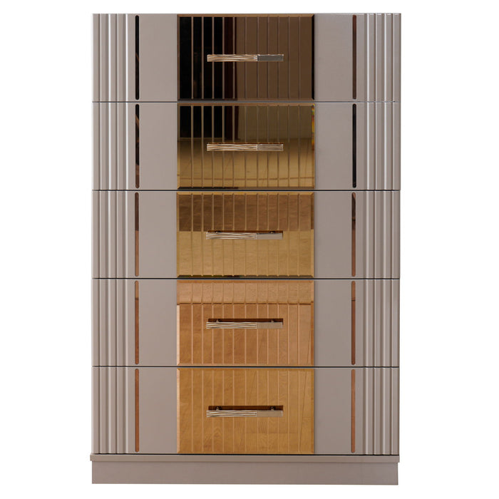 Lorenzo - 5 Drawer Chest - Gray