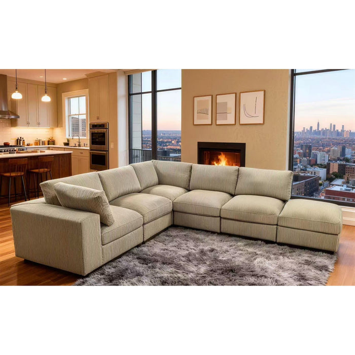 Reversible Modular Sectional Sofa With Custom Configuration