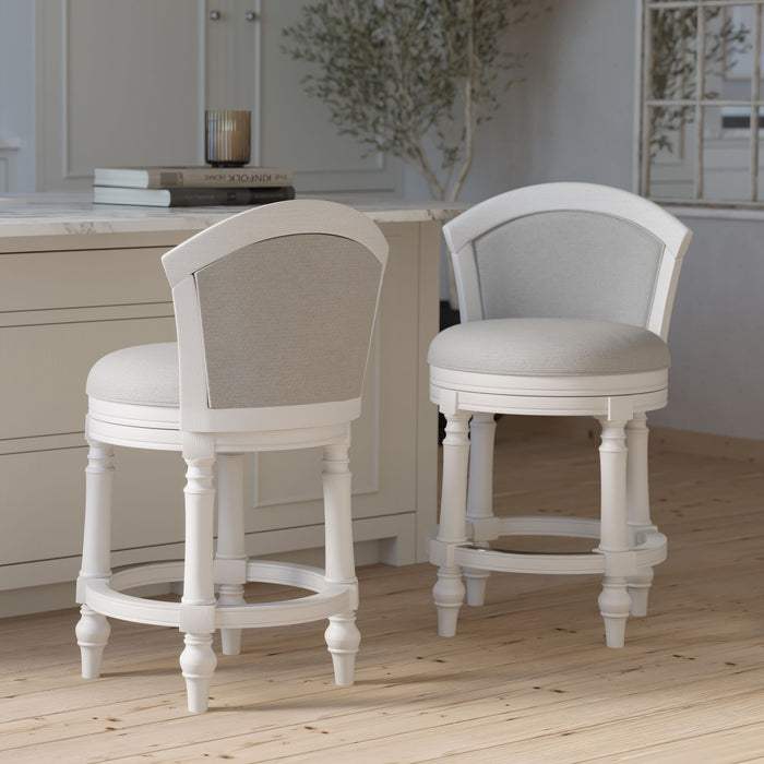 Barrel Back Stool With Swivel