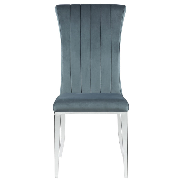 Tufted Side Upholstered Dining Chair (Set of 2) - Gray