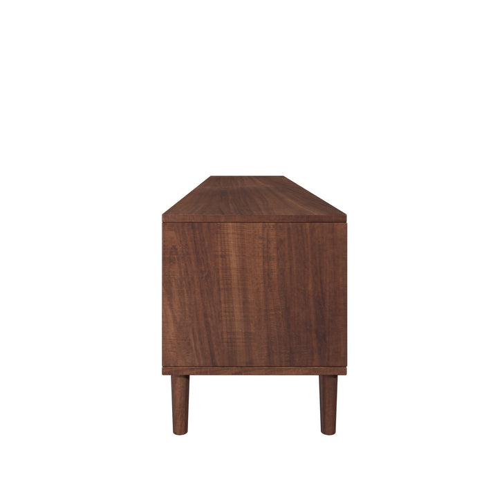 TV Stand For TVs Up To 90", Media Console With App Controlled LED Lights, 2 Drawers & Door Storage - Dark Brown