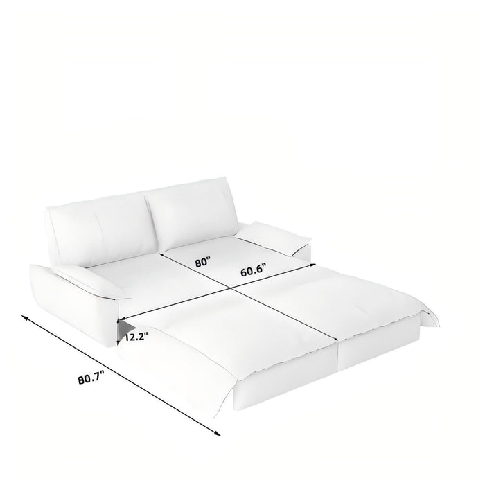Queen Pull Out Sofa Bed, Convertible 3 In 1, Multi Functional - Blue