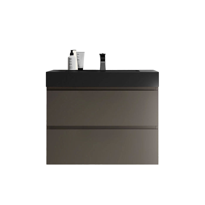 Alice - Bathroom Vanity With Sink, Large Storage Wall Mounted Floating Bathroom Vanity For Modern Bathroom, One-Piece Sink Basin Without Drain And Faucet