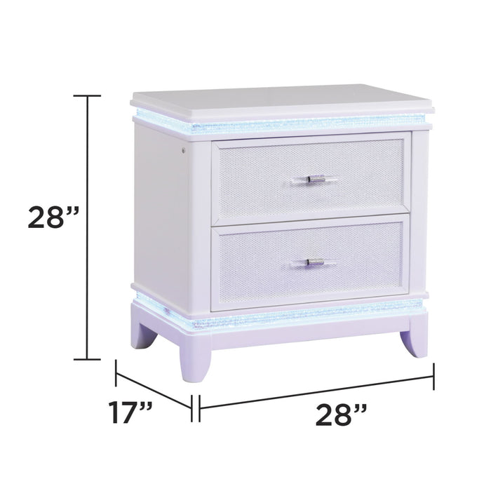 Opium - 2 Drawer Nightstand - White