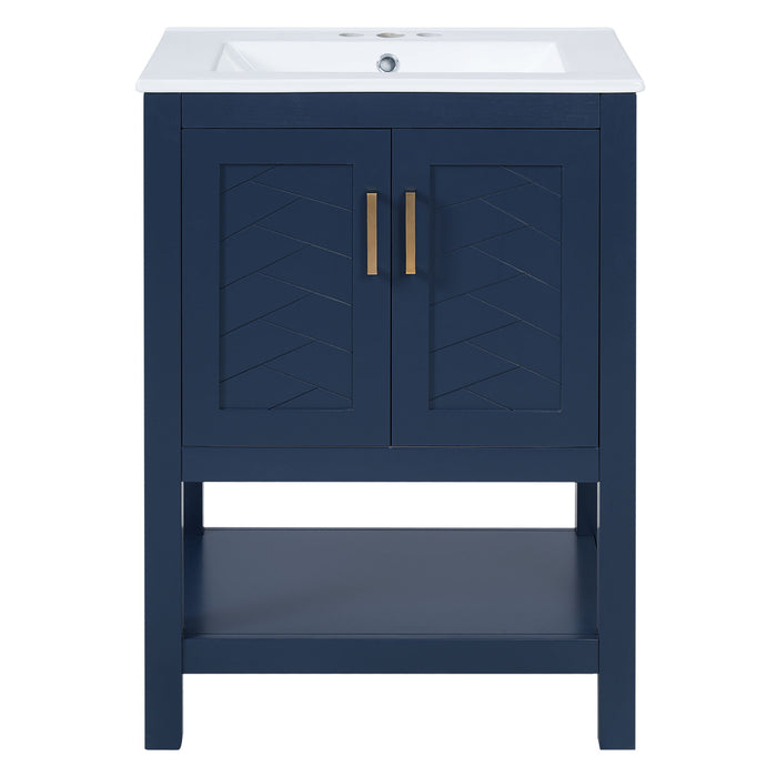 Modern Bathroom Vanity With Elegant Twill Design